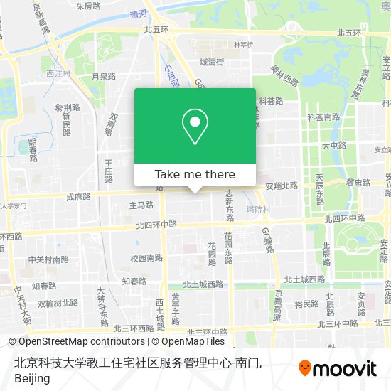 北京科技大学教工住宅社区服务管理中心-南门 map