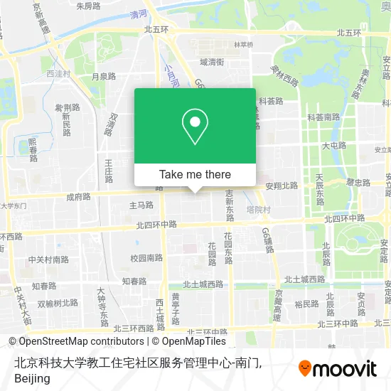 北京科技大学教工住宅社区服务管理中心-南门 map