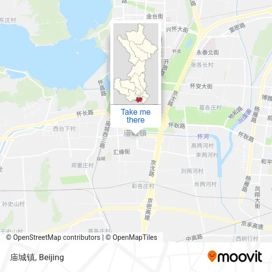 庙城镇 map