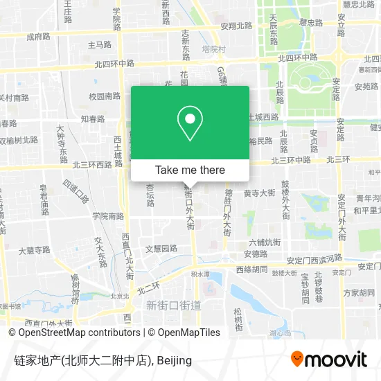 链家地产(北师大二附中店) map
