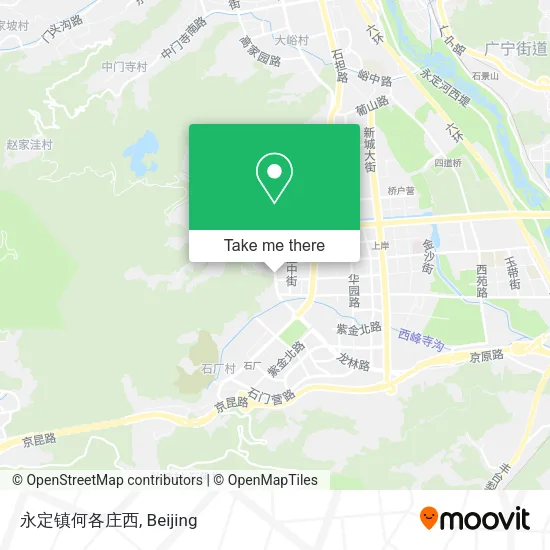 永定镇何各庄西 map