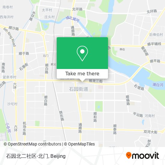 石园北二社区-北门 map