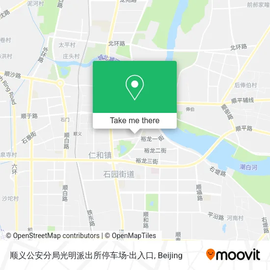 顺义公安分局光明派出所停车场-出入口 map