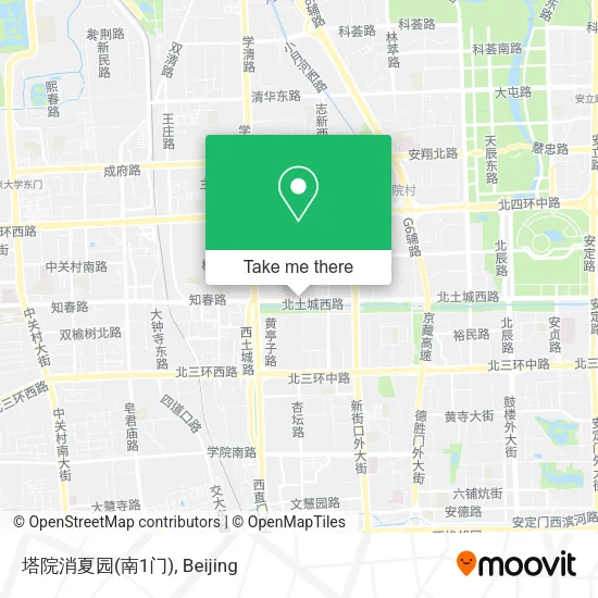 塔院消夏园(南1门) map