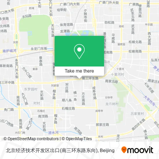 北京经济技术开发区出口(南三环东路东向) map