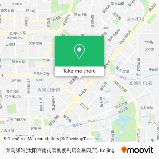 菜鸟驿站(太阳宫南街碧购便利店金星园店) map