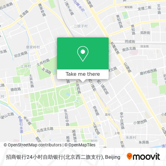 招商银行24小时自助银行(北京西二旗支行) map