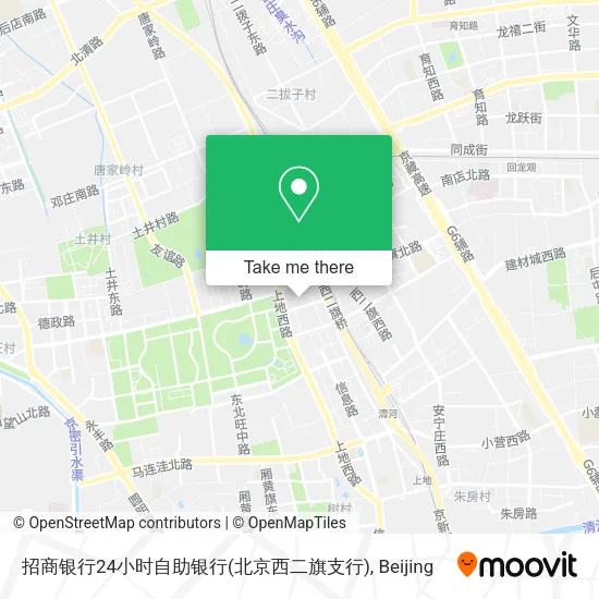 招商银行24小时自助银行(北京西二旗支行) map