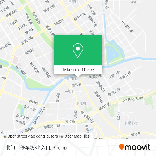 北门口停车场-出入口 map