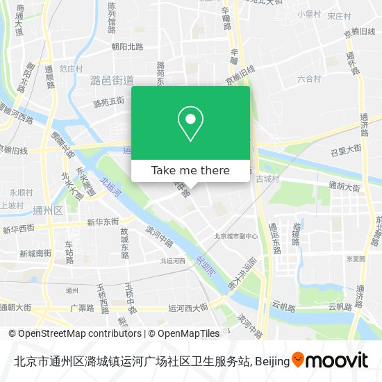 北京市通州区潞城镇运河广场社区卫生服务站 map