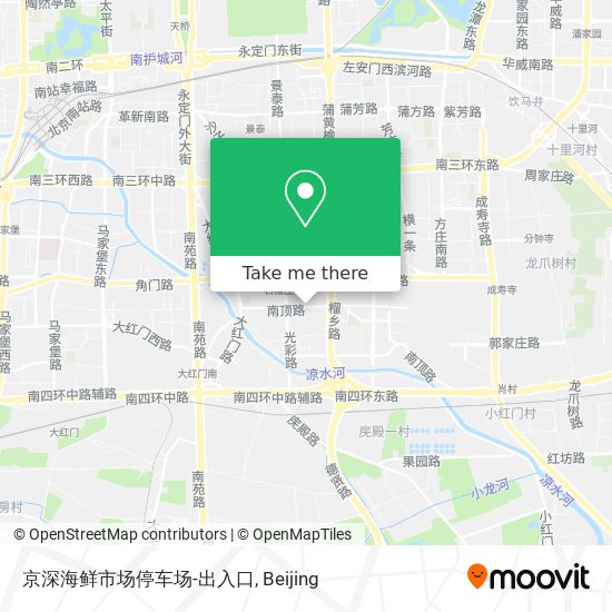 京深海鲜市场停车场-出入口 map