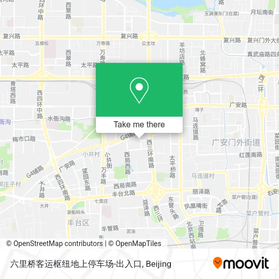 六里桥客运枢纽地上停车场-出入口 map