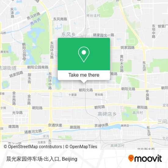 晨光家园停车场-出入口 map