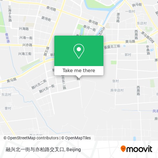 融兴北一街与亦柏路交叉口 map