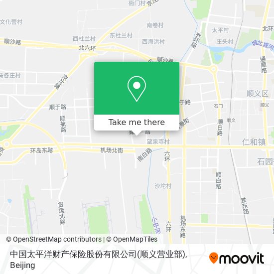 中国太平洋财产保险股份有限公司(顺义营业部) map