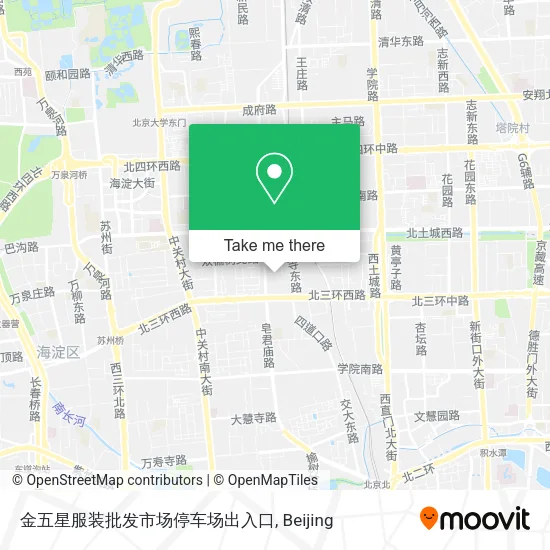 金五星服装批发市场停车场出入口 map