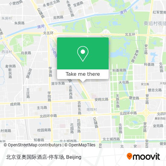 北京亚奥国际酒店-停车场 map