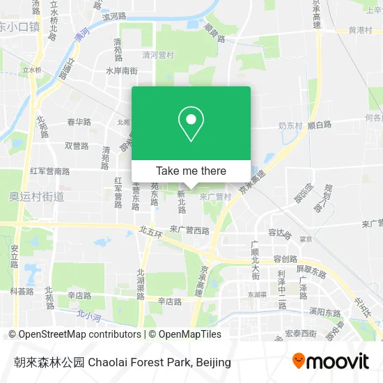 朝來森林公园 Chaolai Forest Park map