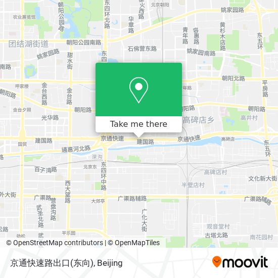 京通快速路出口(东向) map