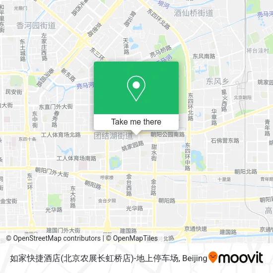 如家快捷酒店(北京农展长虹桥店)-地上停车场 map