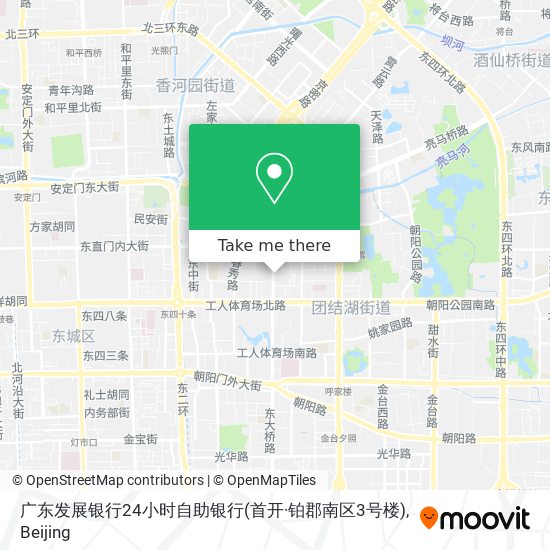 广东发展银行24小时自助银行(首开·铂郡南区3号楼) map