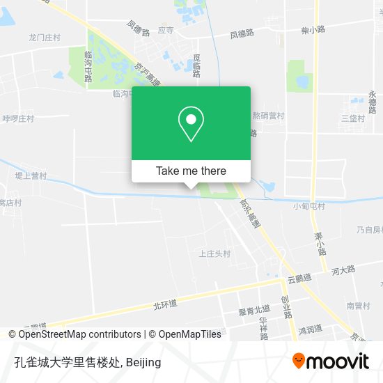孔雀城大学里售楼处 map