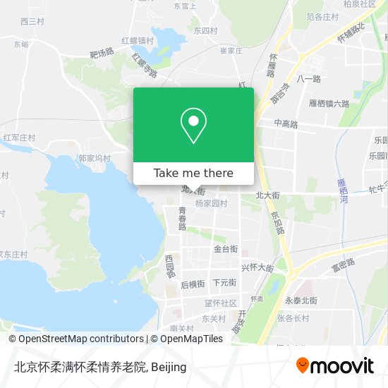 北京怀柔满怀柔情养老院 map