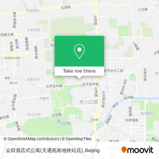 众田酒店式公寓(天通苑南地铁站店) map
