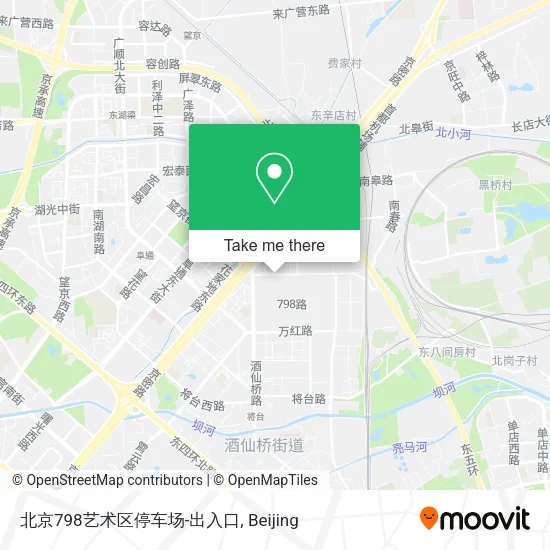 北京798艺术区停车场-出入口 map