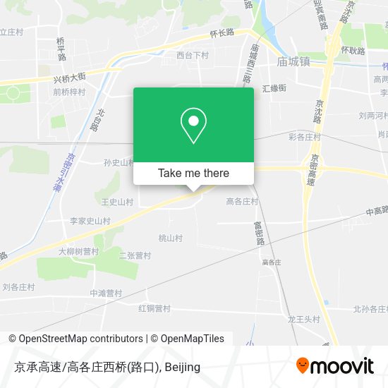 京承高速/高各庄西桥(路口) map