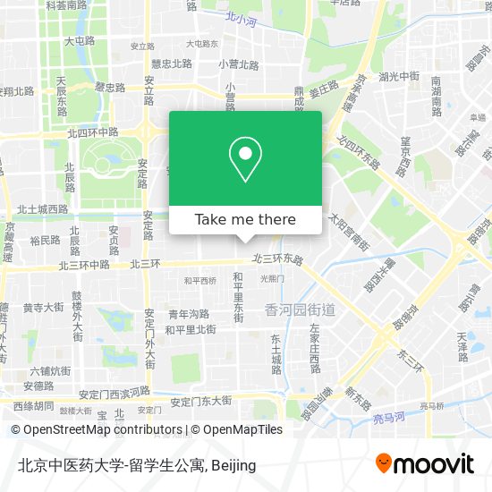 北京中医药大学-留学生公寓 map