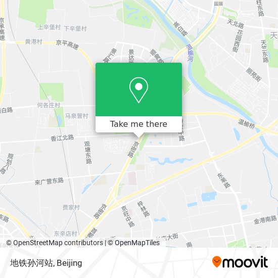 地铁孙河站 map