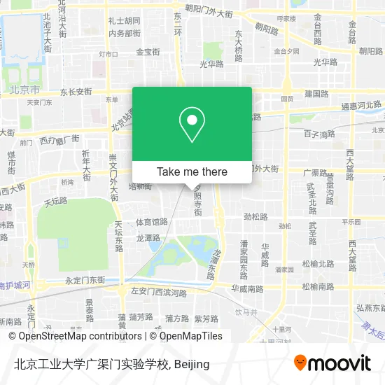 北京工业大学广渠门实验学校 map