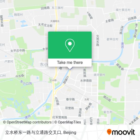 立水桥东一路与立通路交叉口 map