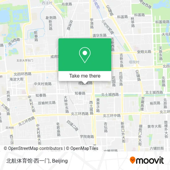 北航体育馆-西一门 map