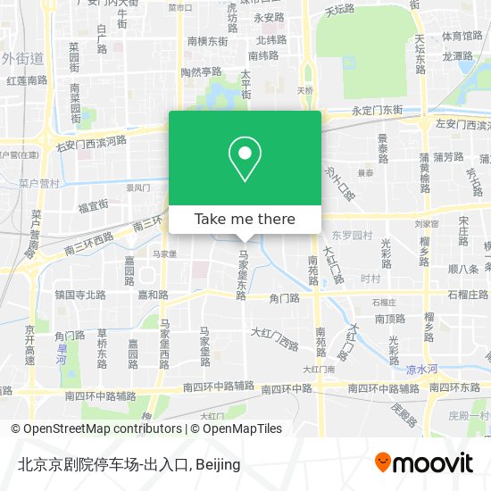 北京京剧院停车场-出入口 map