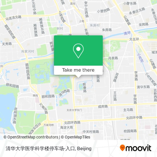 清华大学医学科学楼停车场-入口 map