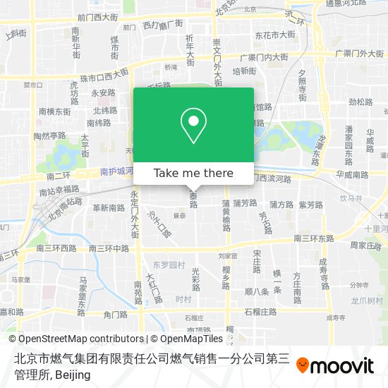 北京市燃气集团有限责任公司燃气销售一分公司第三管理所 map