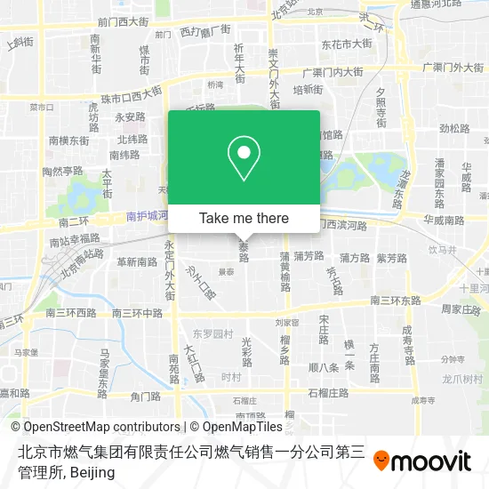 北京市燃气集团有限责任公司燃气销售一分公司第三管理所 map