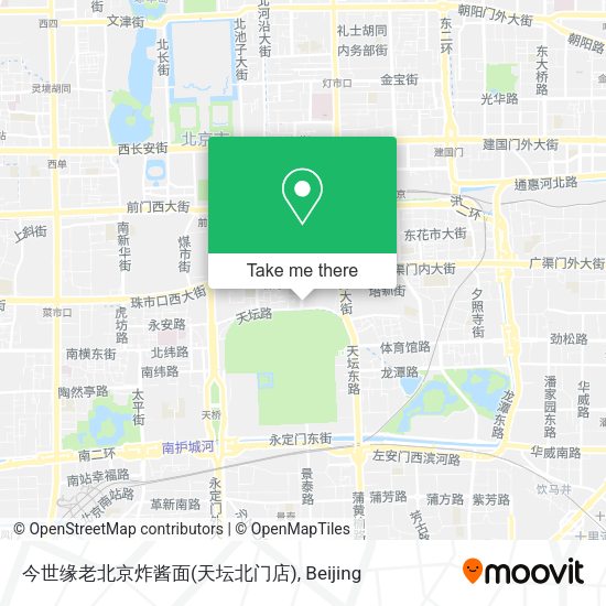 今世缘老北京炸酱面(天坛北门店) map