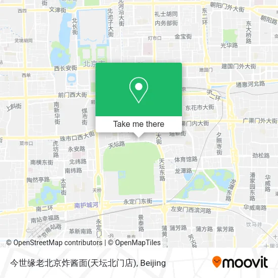 今世缘老北京炸酱面(天坛北门店) map