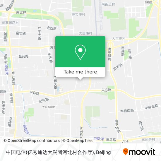 中国电信(亿秀通达大兴团河北村合作厅) map