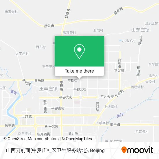 山西刀削面(中罗庄社区卫生服务站北) map