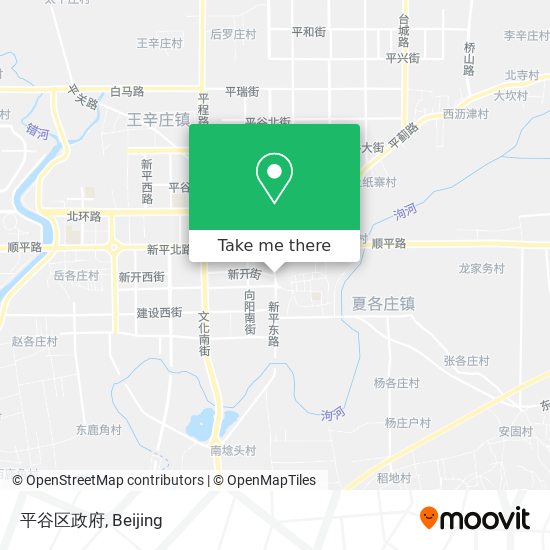 平谷区政府 map