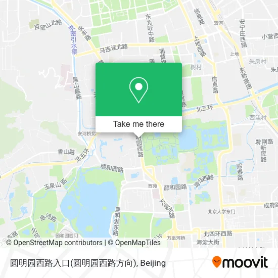 圆明园西路入口(圆明园西路方向) map