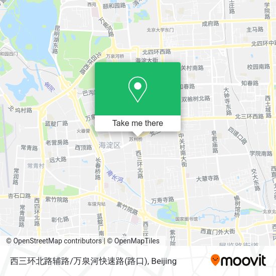 西三环北路辅路/万泉河快速路(路口) map