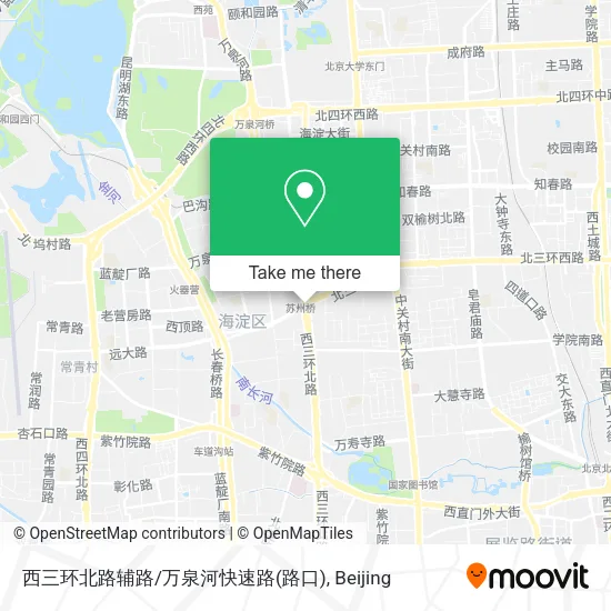 西三环北路辅路/万泉河快速路(路口) map