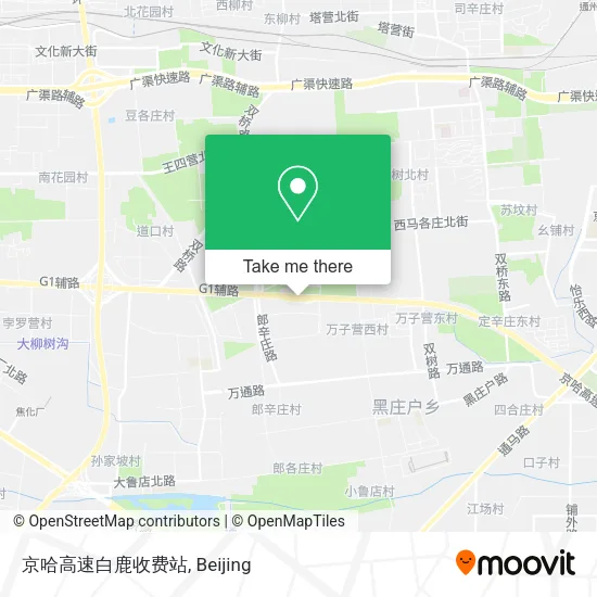 京哈高速白鹿收费站 map