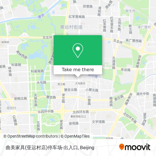 曲美家具(亚运村店)停车场-出入口 map
