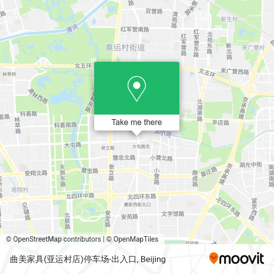 曲美家具(亚运村店)停车场-出入口 map